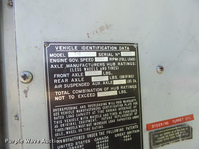 image for item DB5911 1980 Oshkosh T-6 fire truck