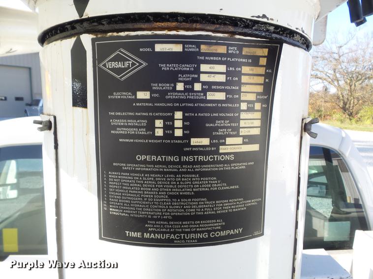 image for item DB6337 2008 Ford F550 XL Super Duty bucket truck