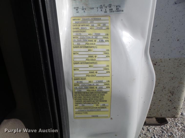 image for item DB6337 2008 Ford F550 XL Super Duty bucket truck