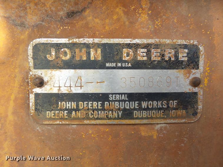 image for item DB6344 1980 John Deere 444 wheel loader