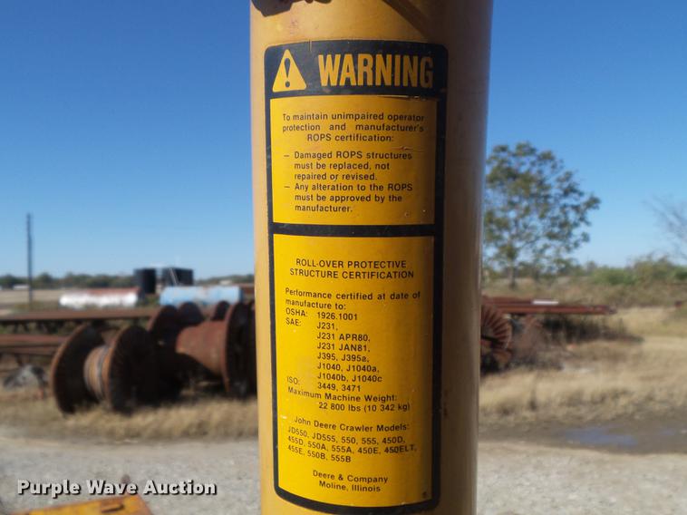 image for item DB6350 1987 John Deere 455E track loader