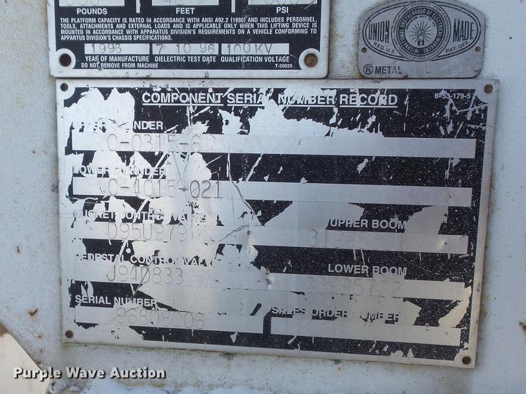 image for item DB6351 1996 International 4900 bucket truck