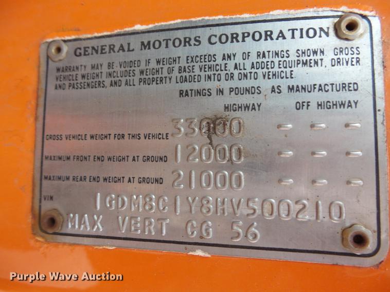 image for item DB8013 1987 GMC Brigadier dump truck