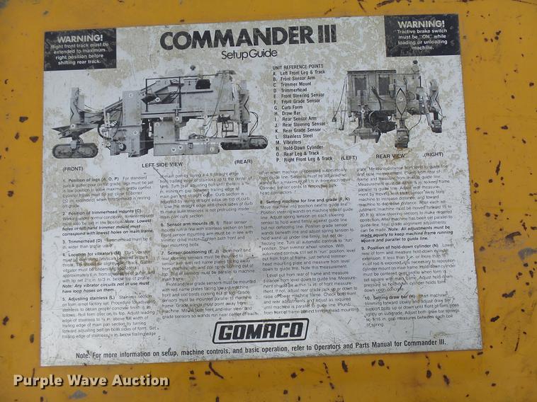 image for item DC8248 1982 Gomaco GT6300 paver