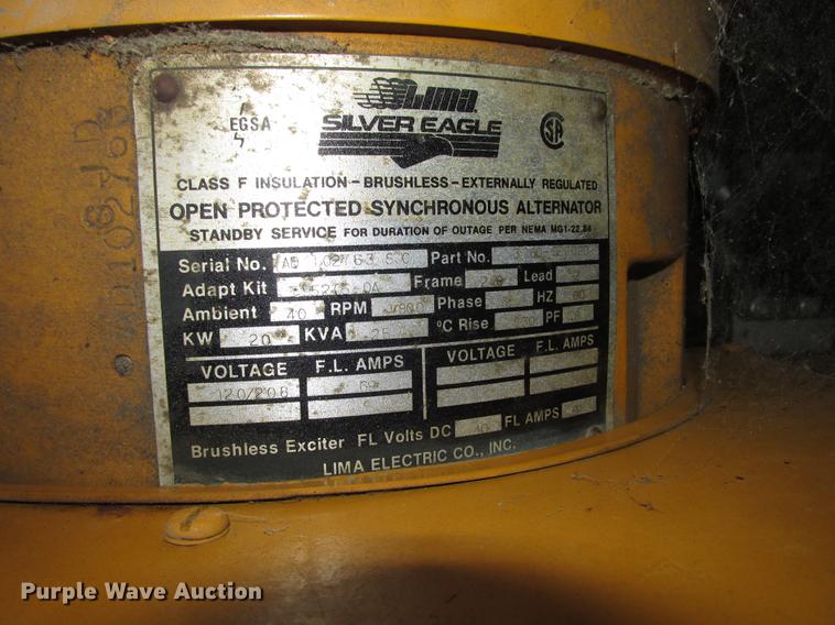 image for item DX9255 Ardco Gen Set 20 generator