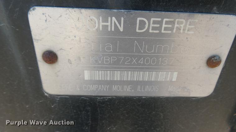 image for item ED9247 John Deere BP72 skid steer broom