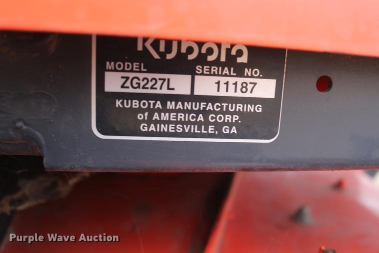 image for item AZ9329 Kubota ZG227 lawn mower