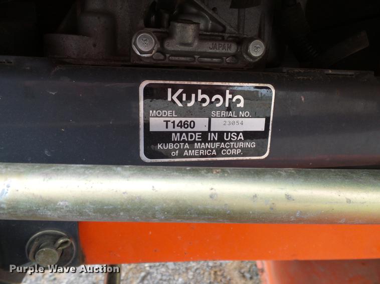 image for item AZ9341 1996 Kubota T1460 lawn mower