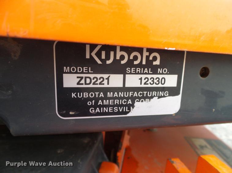 image for item AZ9342 Kubota ZD221 lawn mower