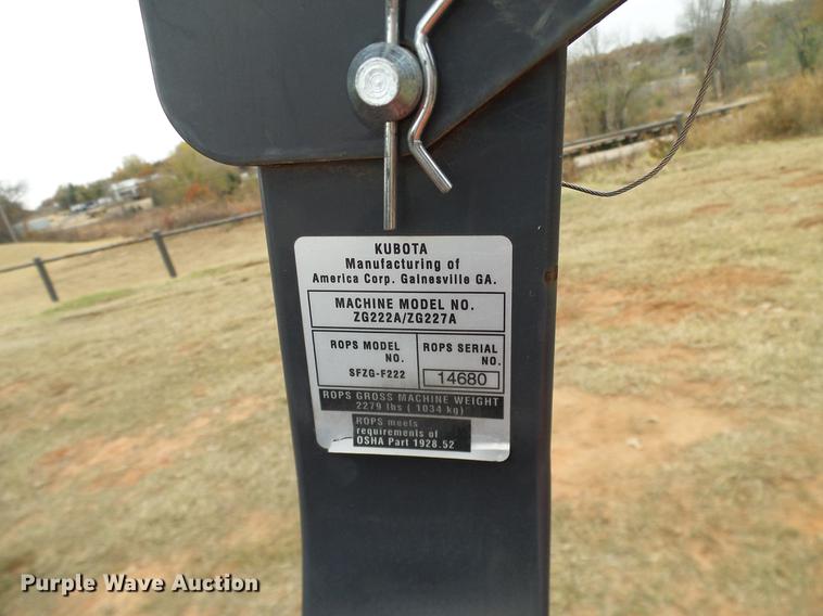 image for item AZ9346 Kubota ZG227 lawn mower