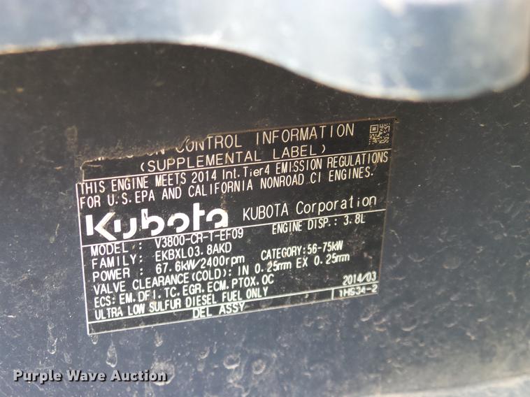 image for item DA6999 2014 Kubota SVL90-2 skid steer