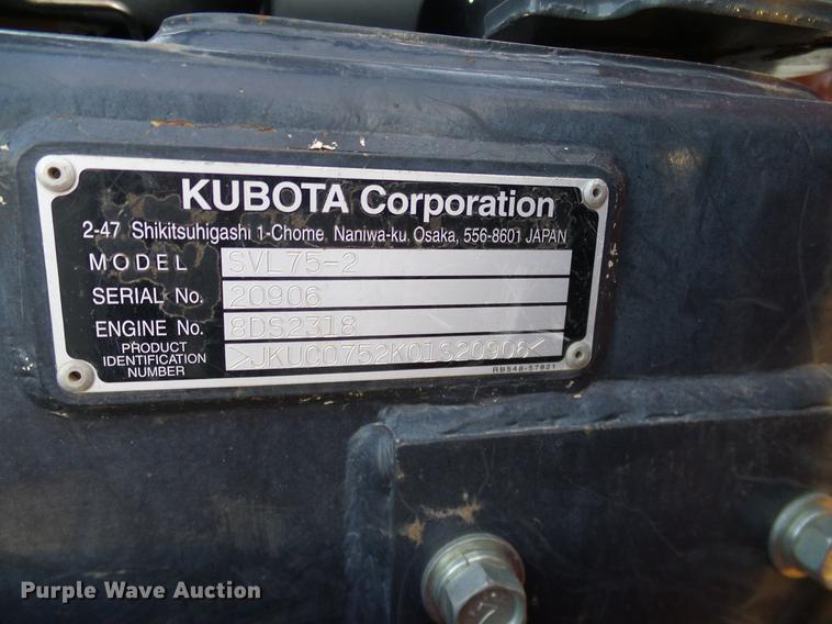 image for item DD1445 2015 Kubota SVL75-2 skid steer