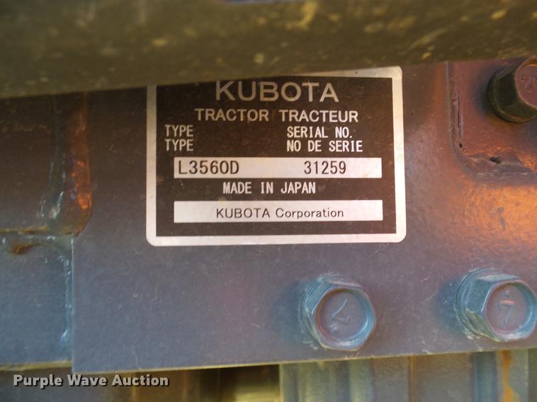 image for item DD1450 2015 Kubota L3560HSTC MFWD tractor