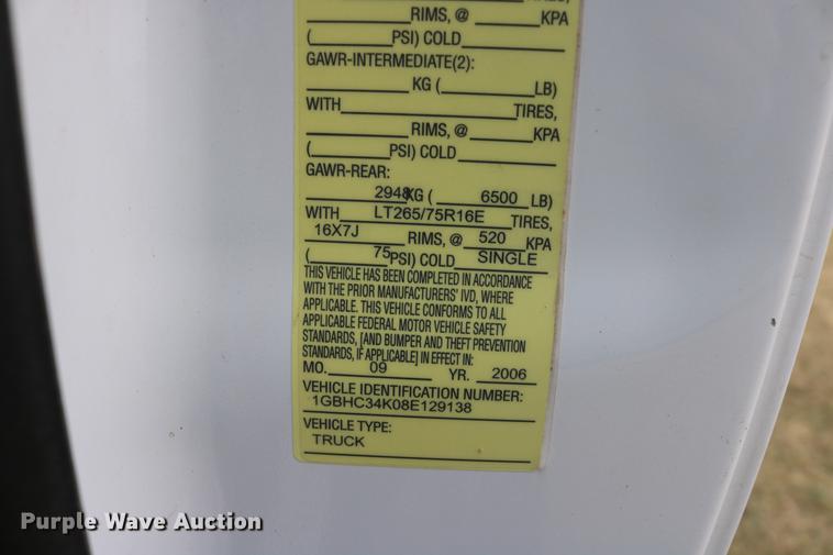 image for item DD1475 2008 Chevrolet Silverado 3500HD utility bed pickup truck