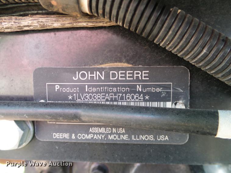 image for item DD1478 2015 John Deere 3038E MFWD tractor