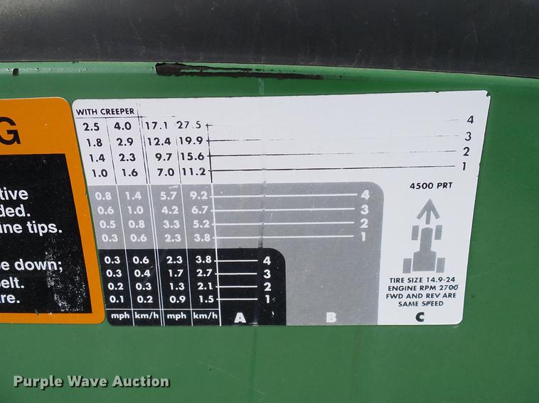 image for item DD1483 1999 John Deere 4500 MFWD tractor