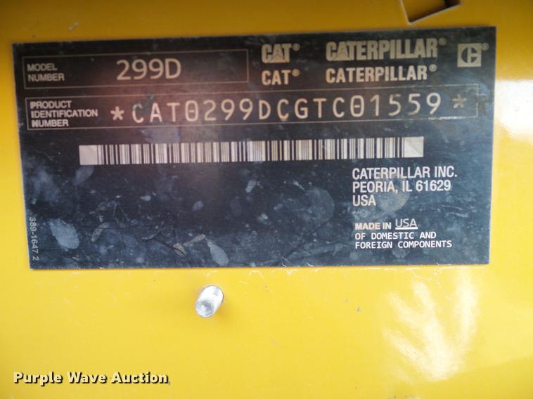 image for item DD1484 2015 Caterpillar 299D skid steer