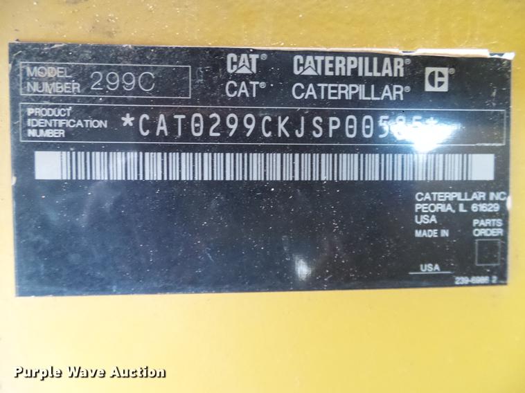 image for item DD1489 2009 Caterpillar 299C skid steer
