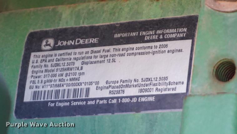 image for item DA1469 2006 John Deere 9520 4WD tractor