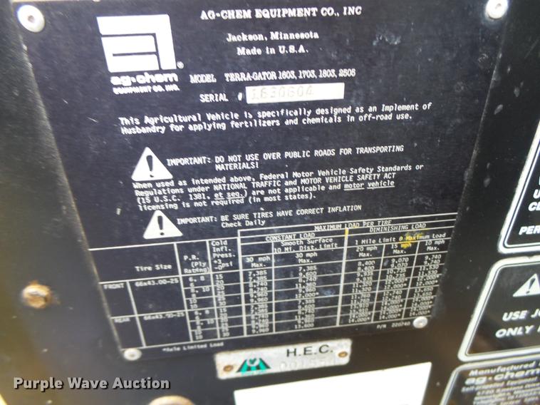 image for item DB9880 Ag-Chem TerraGator 1803 self-propelled applicator