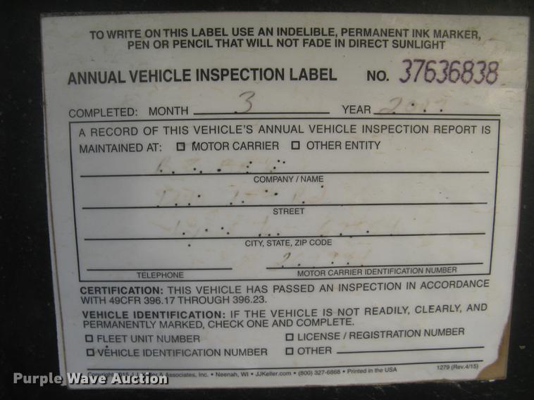 image for item DC2451 2006 KBH fertilizer tender trailer