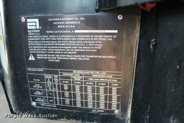 image for item DC3575 2003 Ag-Chem TerraGator 8104 self-propelled applicator