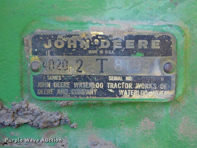 image for item DC8486 John Deere 4020 tractor