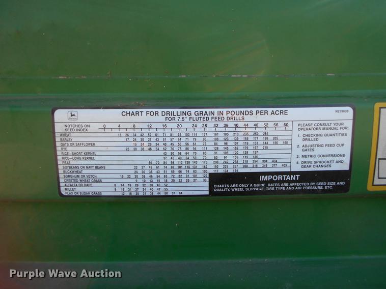 image for item DK9208 John Deere 455 grain drill