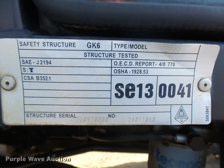 image for item DS9646 2008 New Holland TD80D MFWD tractor