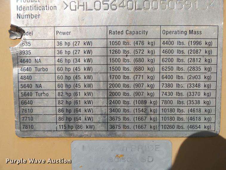 image for item DS9647 2005 Gehl 5640 skid steer