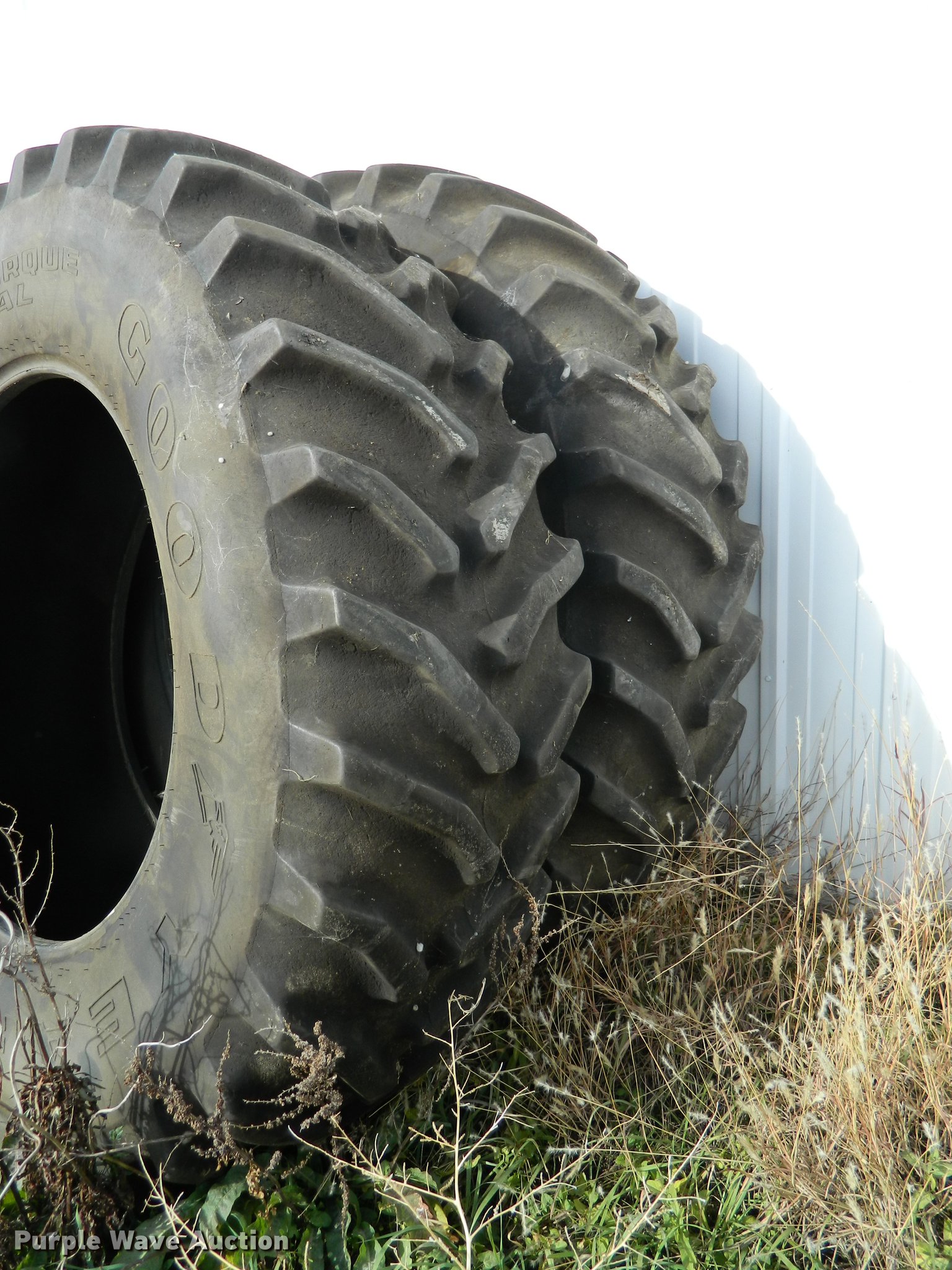 (2) 20.8R38 lug tires in Harlan, KS Item DB1175 sold Purple Wave