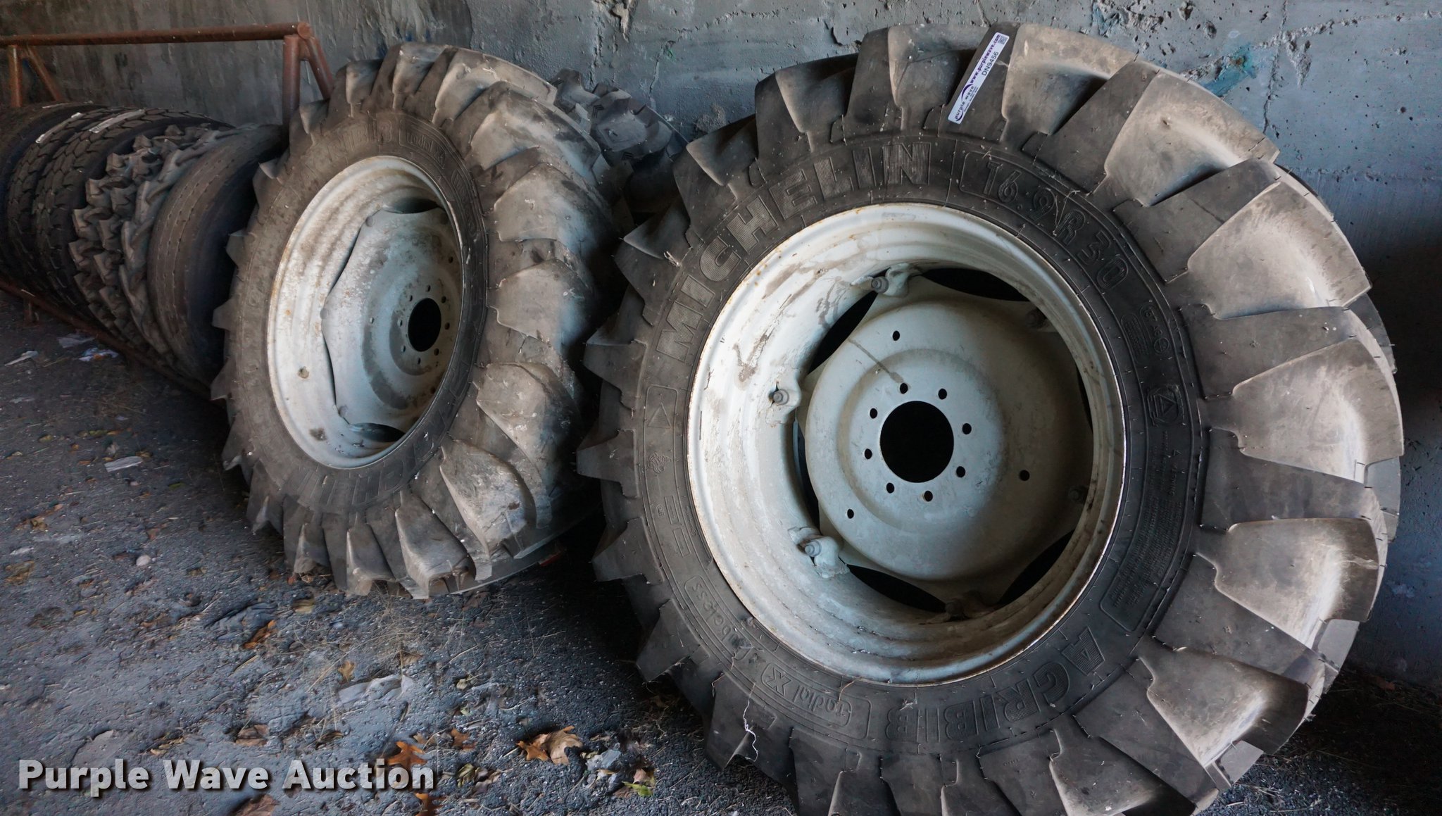 (2) Michelin 16.9R30 tires and wheels in Leavenworth, KS Item DN9456