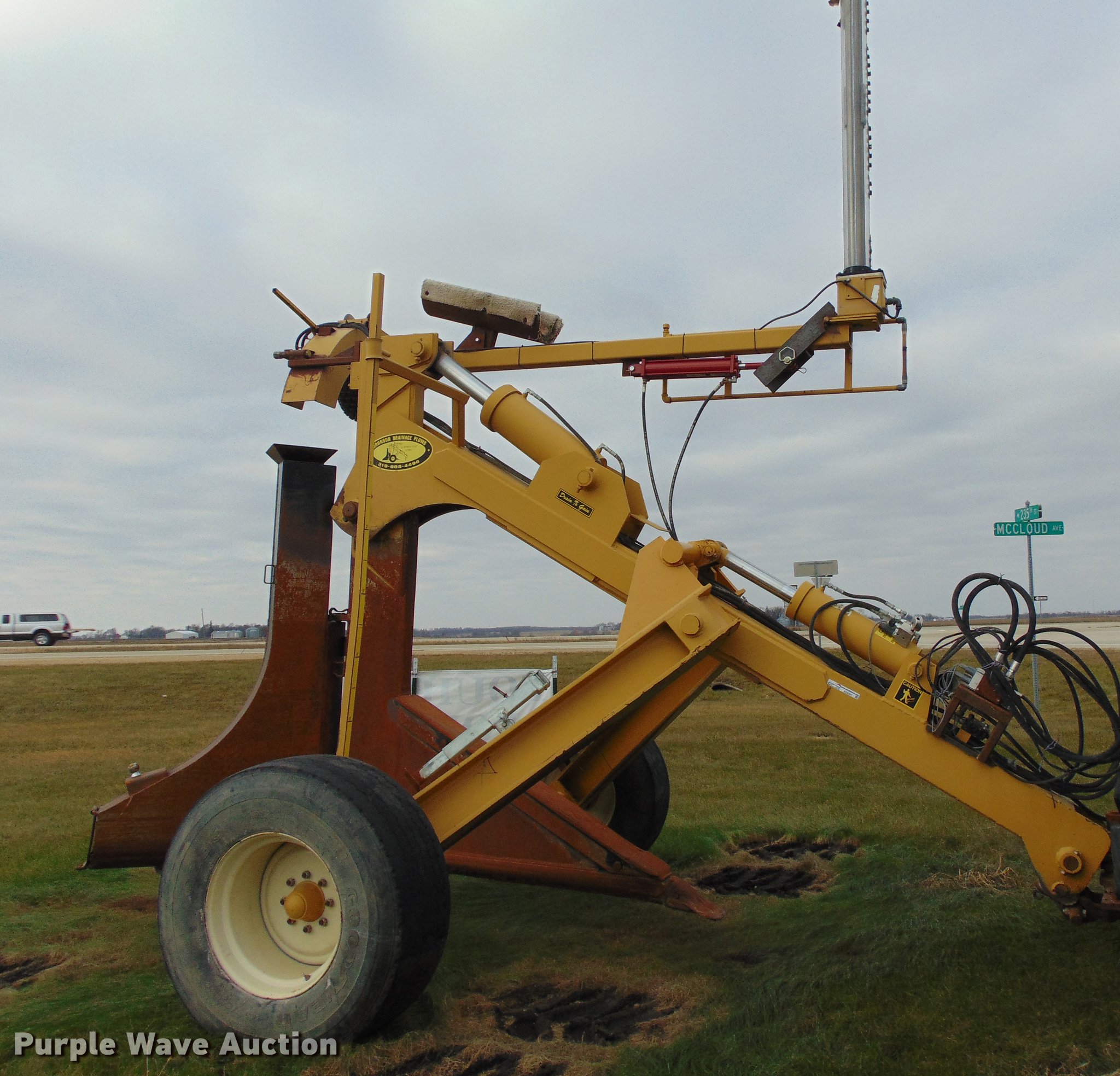 2012 Johnson tile plow in Fort Atkinson, IA Item EE9307 sold Purple