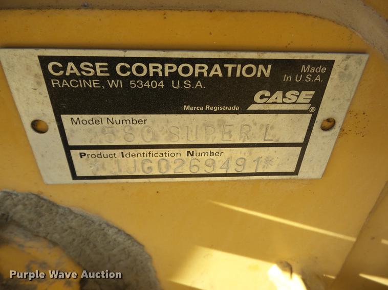 image for item AY9640 Case 580 Super L backhoe