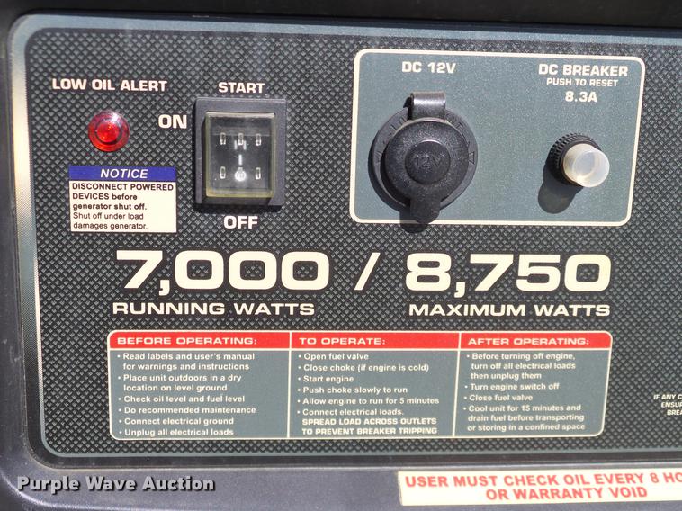 image for item AZ9275 Predator 8750 generator