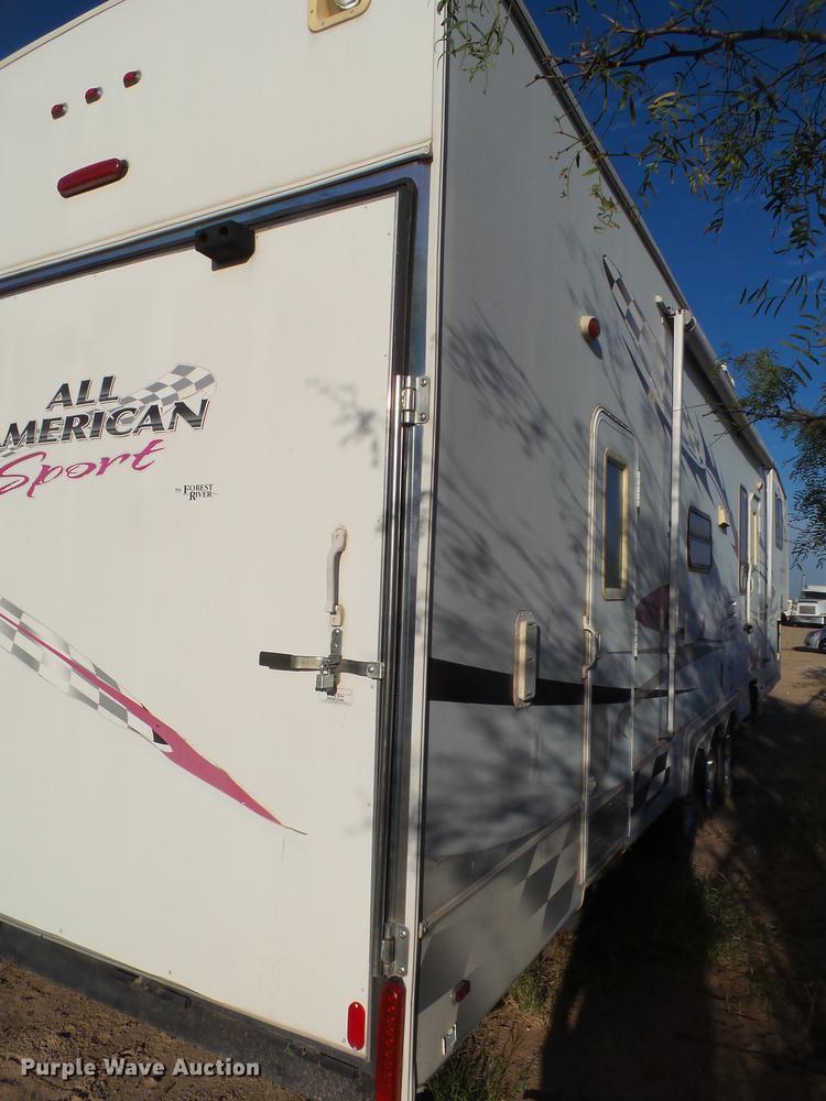 image for item BJ9931 2006 Forest River RV toy hauler trailer