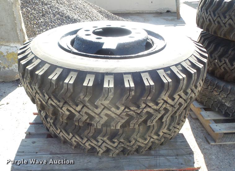 image for item CC9701 (5) 10.00-20 tires and wheels