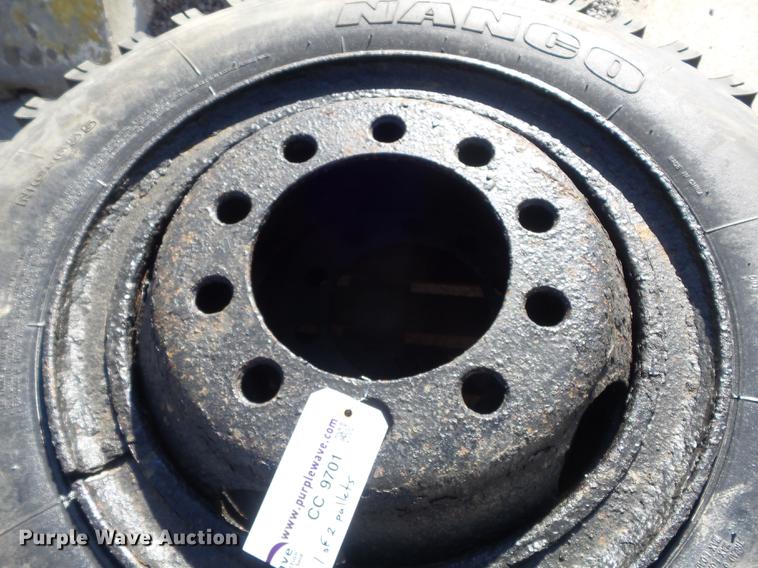 image for item CC9701 (5) 10.00-20 tires and wheels