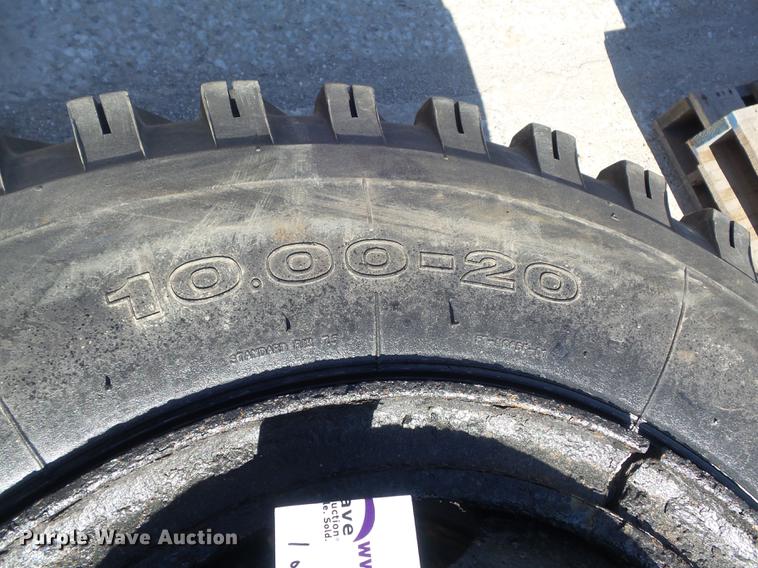 image for item CC9701 (5) 10.00-20 tires and wheels