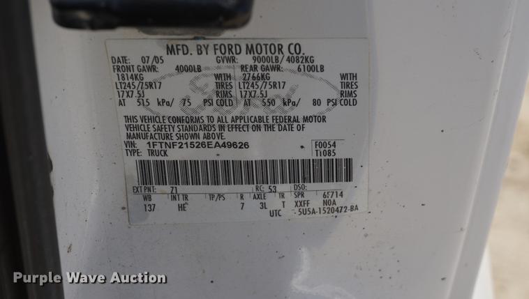 image for item DA1495 2006 Ford F250 Super Duty pickup truck