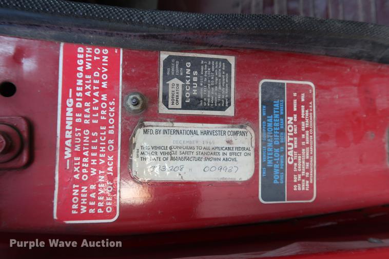 image for item DA8522 1970 International 1200 Scout fire truck