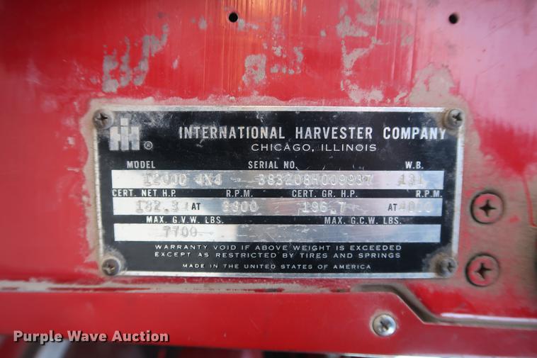 image for item DA8522 1970 International 1200 Scout fire truck