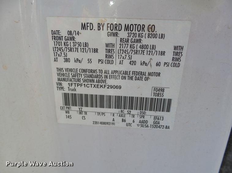 image for item DB5032 2014 Ford F150 XL pickup truck