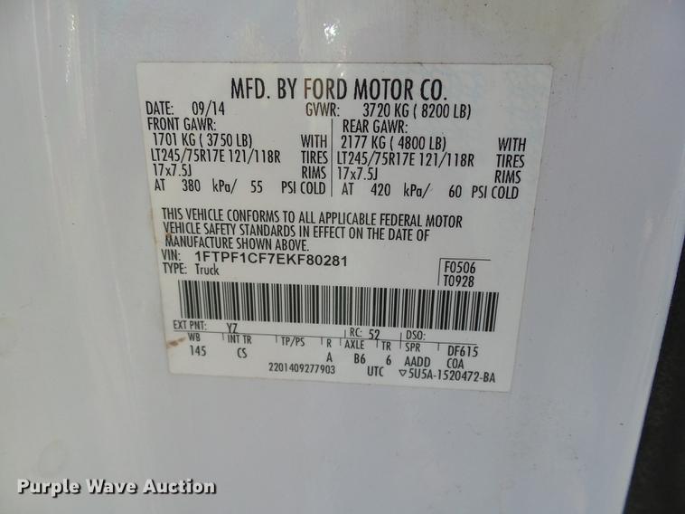 image for item DB5033 2014 Ford F150 XL pickup truck