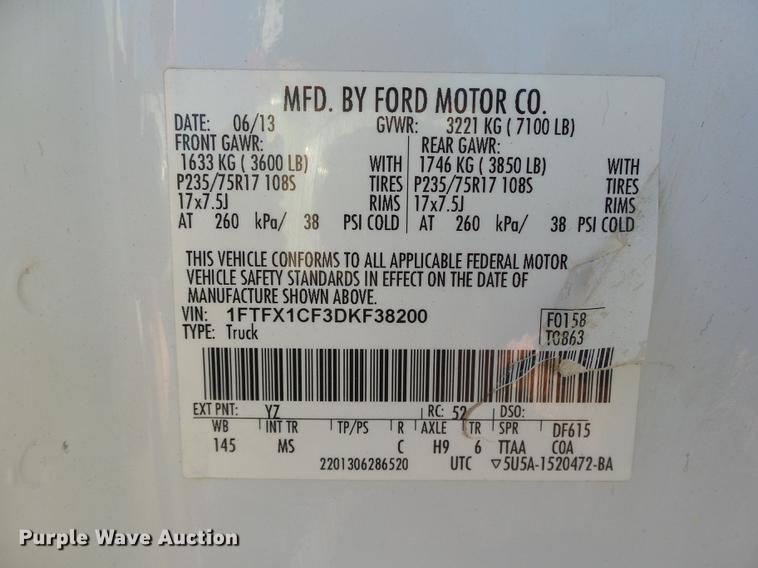 image for item DB5035 2013 Ford F150 XLT SuperCab pickup truck