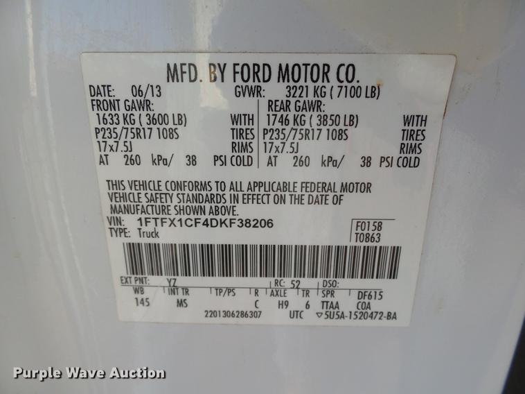image for item DB5036 2013 Ford F150 XLT SuperCab pickup truck