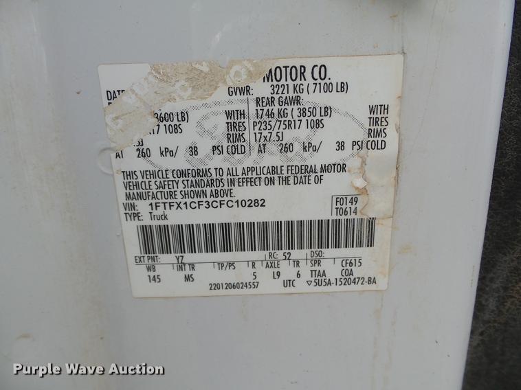 image for item DB5039 2012 Ford F150 XLT SuperCab pickup truck