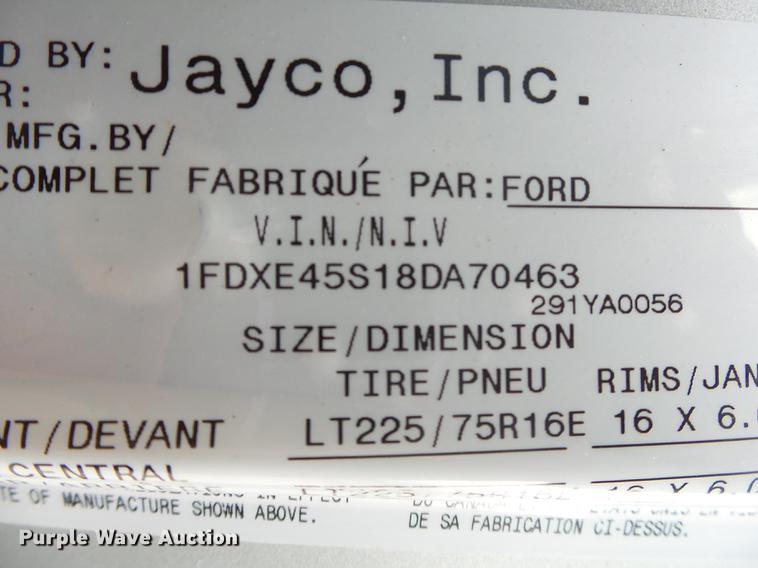 image for item DB7331 2009 Ford Econoline E450 Jayco Melbourne RV