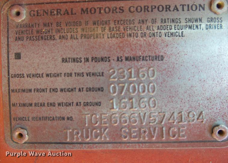 image for item DB7336 1976 GMC 6500 dump truck