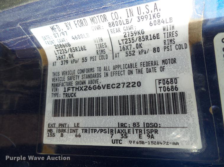 image for item DB8030 1997 Ford F250 SuperCab pickup truck